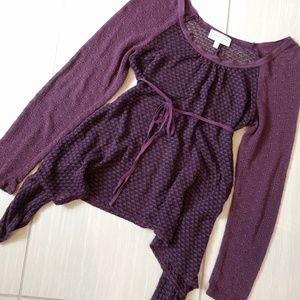 Jessica Simpson maternity knit top hanky hem